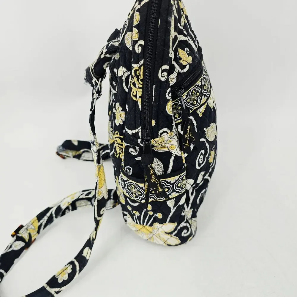 Y2K Vera Bradley Backpack Yellow Bird Floral Retired Quilted Cotton Bag Boho